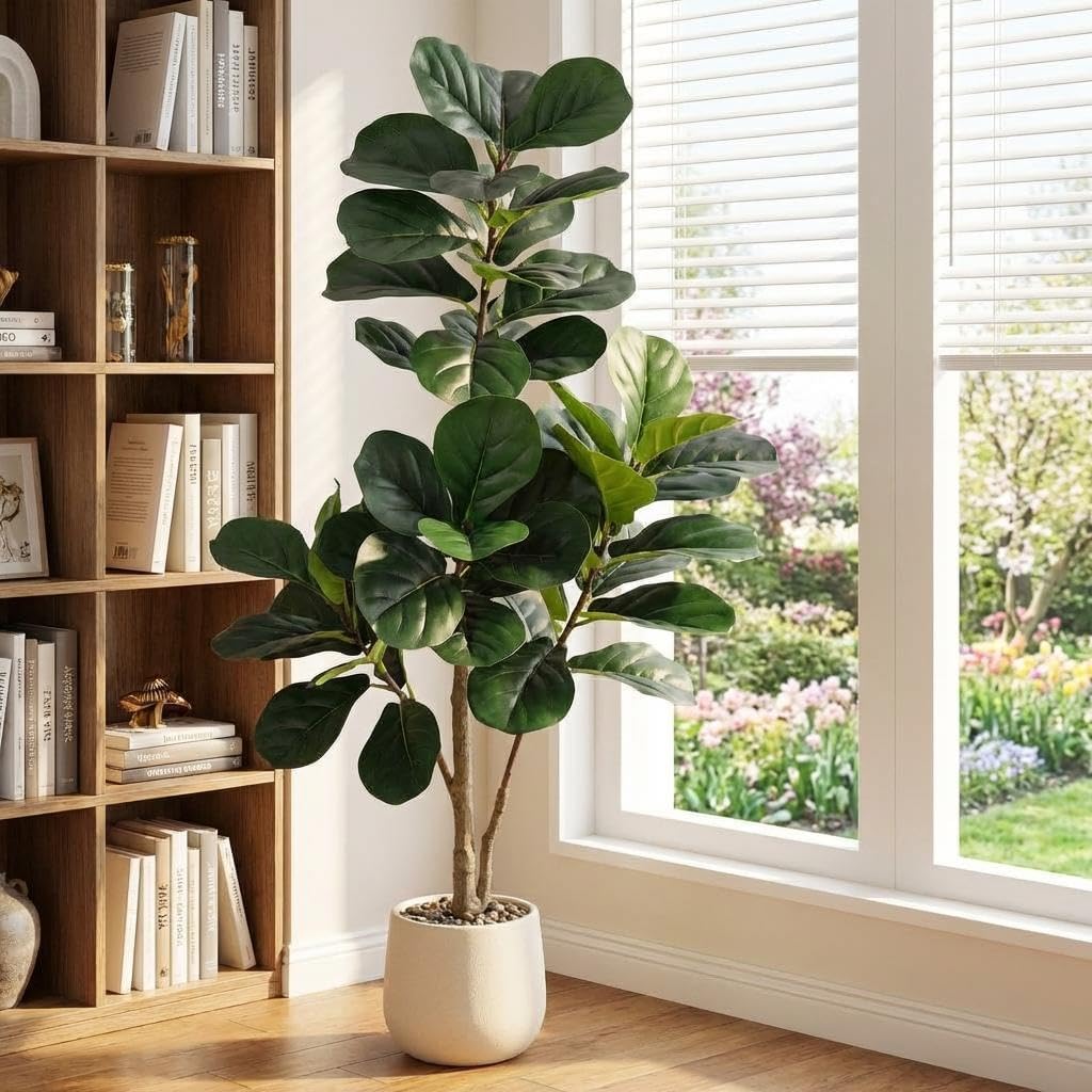 Fiddle Leaf Fig Tree Artificia - đánh giá và giá Ficus Lyrata Tree