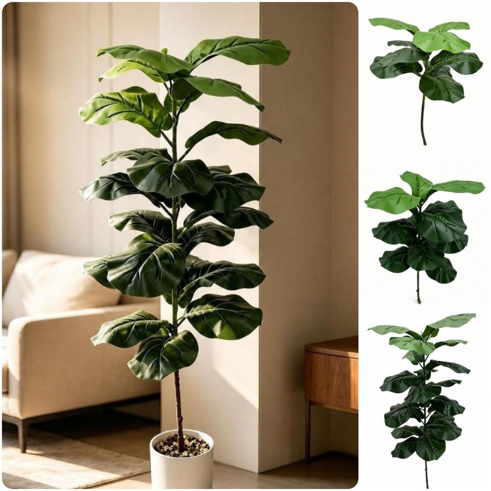 9/15/23 Leaves Artificial Ficu - đánh giá và giá Ficus Lyrata Tree