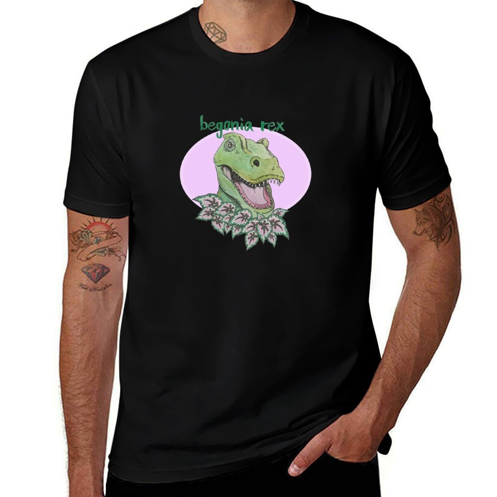 T rex begonia (pink) T-Shirt S - đánh giá và giá Begonia Rex